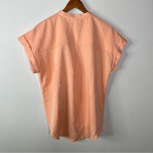 Lands’ End Dolman Sleeve Peach Button Down Top Size Medium - Picture 3 of 7